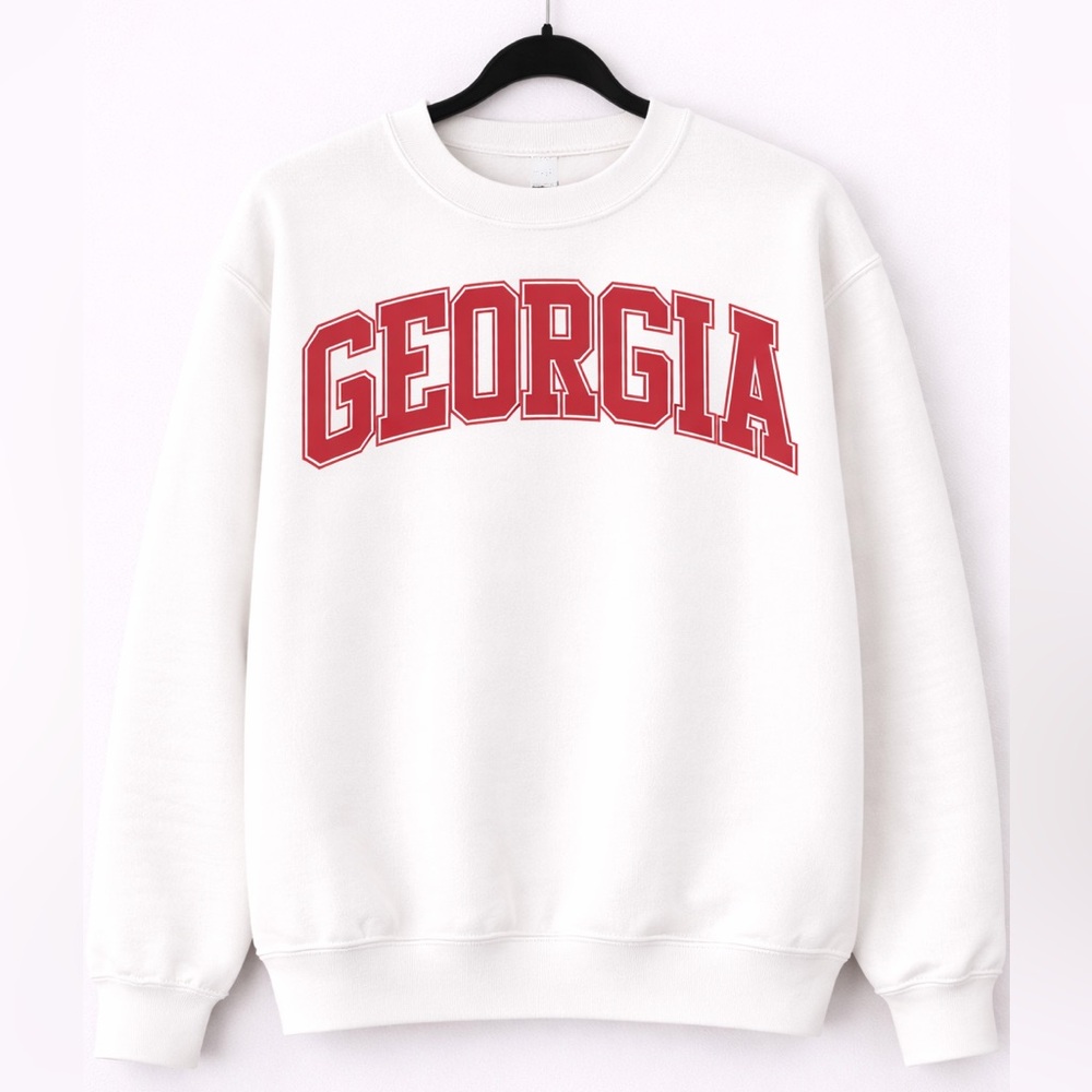 New Georgia Bulldogs White Sweatshirt, M